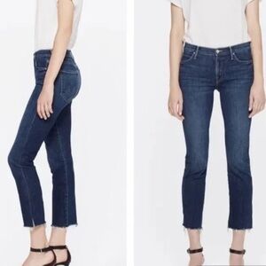 Mother Denim Rascal Fray Jeans in Moontide Wash Cropped Size 27